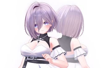 live 2d vtuber model vrm vtuber rigging vtuber commission outfit and accessories