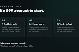 build your custom ios app in swift and swiftui, offline and private