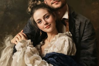 unique oil painting portrait