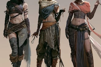 create a mystical tribal fantasy shaman character concept