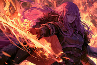 create a high quality anime oc character illustration