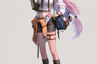 create anime character an illustration