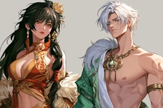 create custom anime cartoon character illustrations
