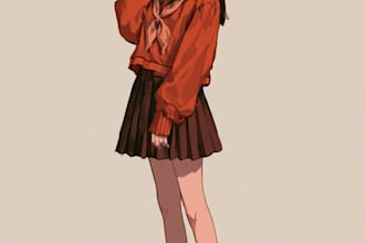 anime character an illustration and anime character