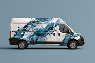 creative custom car wrap, van wrap, truck wrap, trailer wrap