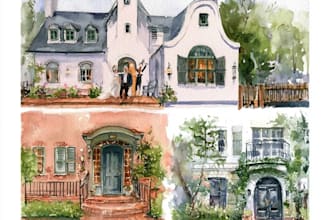 turn your venue or storefront into a watercolor illustration