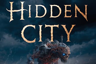 design urban book cover, fantasy, fiction unique book cover,