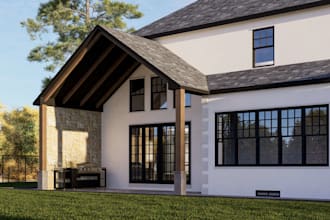 do interior exterior design, sketchup revit 3d model, architectural 3d rendering