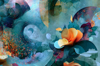 paint digital abstract art works