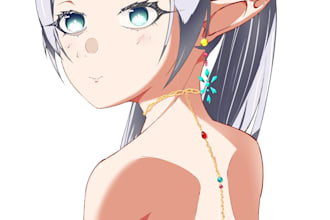 draw an anime character bust or half body express