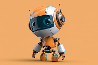 create cartoon mecha robot design