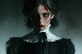 do horror character art and horror character