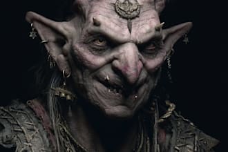 produce a scary monster concept or dark art illustration