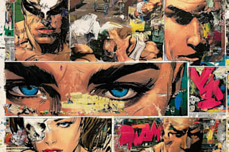 create your comic book page line art