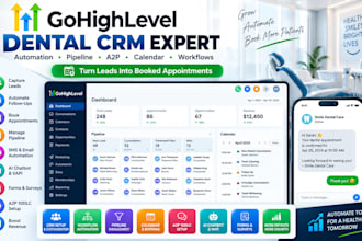 do gohighlevel dental crm form survey automation pipeline a2p calendar workflows