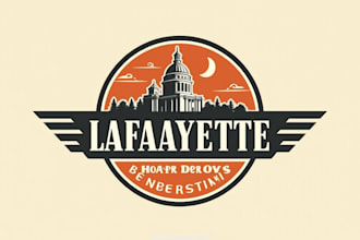 do make lafayette broadcasting vintage logo design with unlimited revisions