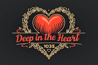 do make awesome deep in the heart vintage logo design with first delivery