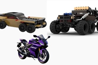 design custom lego mocs, part lists and instructions for you