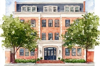create your house image into a digital watercolor home