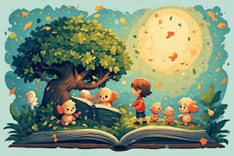 create print ready childrens book illustrations