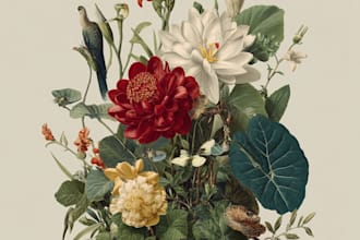 do botanical line art and floral tattoo designs