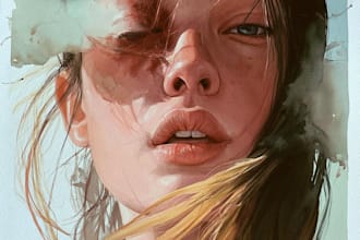 watercolor portrait painting, photo to watercolor portrait