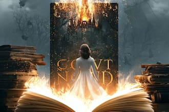 design fantasy book cover illustration art, christian