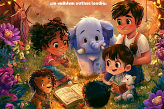 children story book illustration and children story book