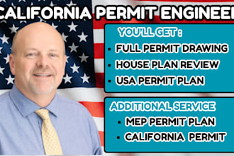 review house plans and provide structural mep engineering for california permit