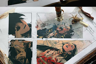 draw your comic manga page, manga comic art