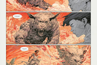 draw your comic manga page, manga comic art