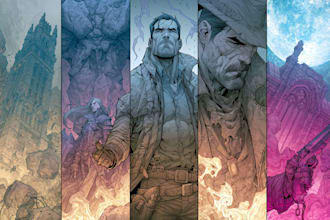 draw a cover art or comic cover art