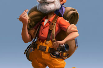 draw professional 2d game character artwork
