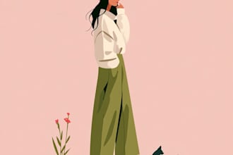 create unique flat character designs