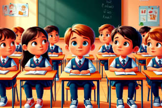 do children story book illustration children book art
