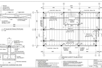 design foundation footing and post tension slab plans
