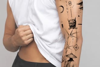 create a custom conceptual tattoo design