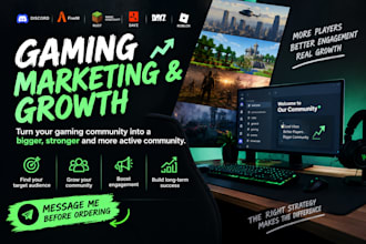 market discord fivem minecraft rust dayz roblox gaming server community growth