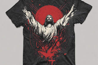create custom christian tshirt design for you