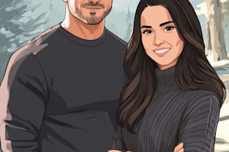 design couple portrait wedding portrait
