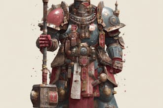 warhammer illustration based on your description