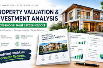 prepare a detailed property valuation and real estate investment analysis report