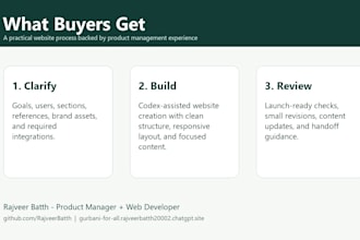 be a product manager and web developer