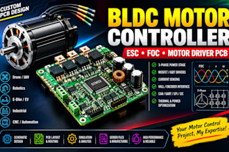 design bldc motor controller, esc and motor driver pcb