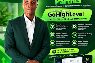 create gohighlevel booking funnel with automated follow up