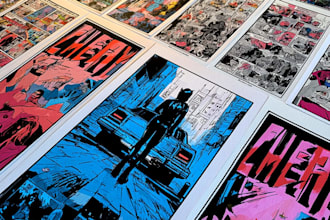 custom comic art, panel, cover and character page