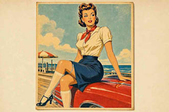 pin up girl and pin up girl