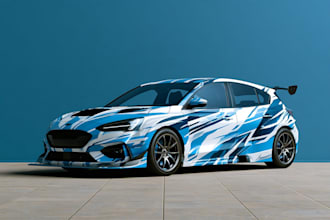 do clean and professional car wrap, vehicle wrap design