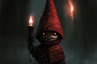 draw horror, creepy or dark fantasy illustration