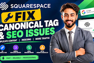 fix squarespace canonical tag errors, duplicate content, indexing and SEO issues